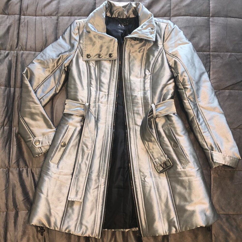 Armani Exchange Silver Coat